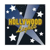 Hollywood Lights Paper Napkins - Pk16