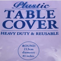 Lavender Round Tablecover Plastic