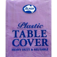 Purple Round Plastic Tablecover