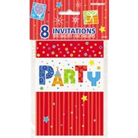 Party Invitations - Pk 8**