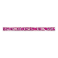 Happy 40th Birthday Pink Glitz Banner-3.6M
