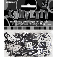 21' Glitz Black & Silver Confetti - 14g