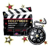 Hollywood Clapboard & Reel Supershape Foil balloon*