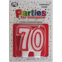 70 Birthday Candle (red)