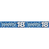 Happy 18th Banner (Blue)