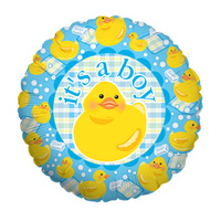 18in It's A Boy Ducky Foil Balloon