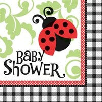 Ladybugs Lunch Napkins - Pk 16***