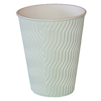 12oz White Wave Coffee Cup - Pack of 25
