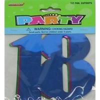 No 18 Foil Cutouts - Asst - Pk 12*