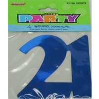No 21 Foil Cutouts - Asst - Pk 12