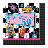 Fabulous 50's Luncheon Napkins 2-ply Pk 16