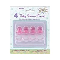 Crystal Pink Pacifiers - Pk4