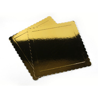 Square Cake Tray - Gold/Silver