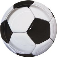 Soccer Printed Plates - 7in - Pk8
