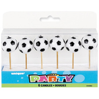 Soccer Ball Candles - Pk6