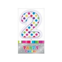Polka Dot Candle Number 2