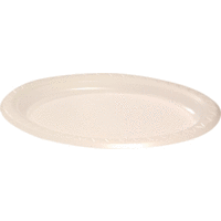 175mm White Round Plastic Plate - Pack Of 50