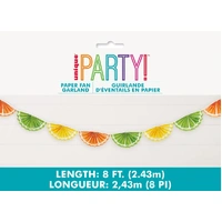 Citrus Fruit Paper Fan Garland 2.43m