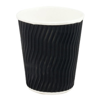 8oz Black Wave Coffee Cup - Pack of 25