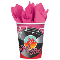 Classic 50's Printed Cups 9oz - Pk 8