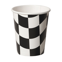 Checkered 9 oz Cups - Pk 8