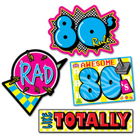 Awesome 80's Cutouts - Pk 4