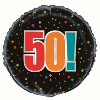 18in 50th Birthday Cheer Foil Balloon
