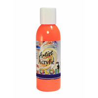 Fluoro Orange Acrylic Paint - 125ml