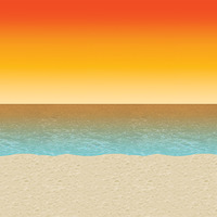 Luau Sunset Backdrop