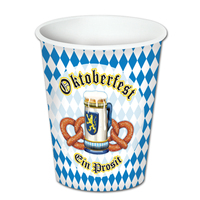 Oktoberfest Paper Drink Cups - Pk 8