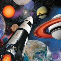 Space Blast Luncheon Napkins - Pk 16