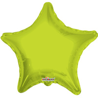 Solid Lime Green Star Foil Balloon 18in