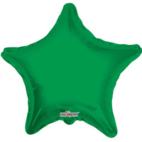Solid Emerald Green Star Foil Balloon 18in