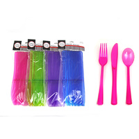 Neon Plastic Knives - Pk 12 (asstd colours)