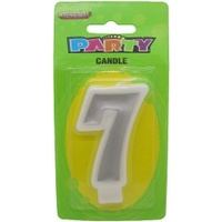 7 Birthday Candle - Gold/Silver*