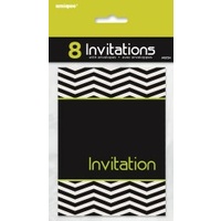 Black & White Designer Invitations - Pk 8*