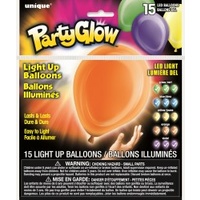 LED Light Up 10" Balloons - Asst - Pk15