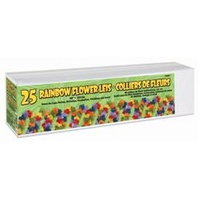 Rainbow Flower Leis - Pk 25