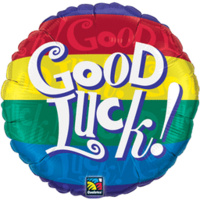 18" Good Luck Multicolour Foil Balloon