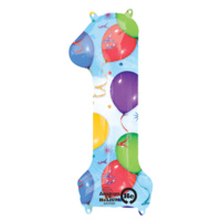 #1 Balloons & Streamers Supershape Foil Balloon - 33cm x 86cm