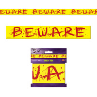 Beware Party Tape - 7.6cm x 609.6cm