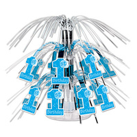 Blue 1st Birthday Mini Cascade Centerpiece