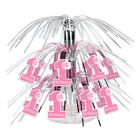 Pink 1st Birthday Mini Cascade Centerpiece
