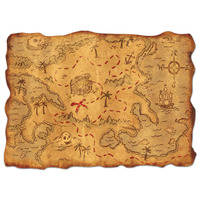 Rolled-up & Tied Plastic Treasure Map