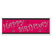 Happy Birthday Sign Banner - 152.4cm x 53.3cm