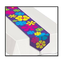 Printed Retro Flowers Table Runner - 27.94cm x 182.88cm