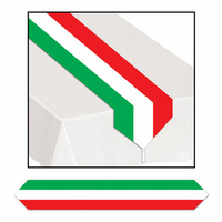 Printed Red, White & Green Table Runner