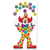 Indoor/Outdoor Birthday Clown Door Cover - 76cm x 152cm***