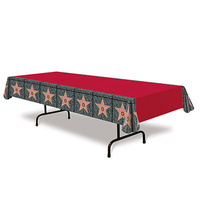 Red Carpet "Star" Plastic Rectangle Tablecover