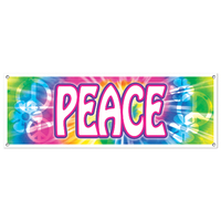 All-Weather Peace Sign Banner - 152.4cm x 53.3cm**